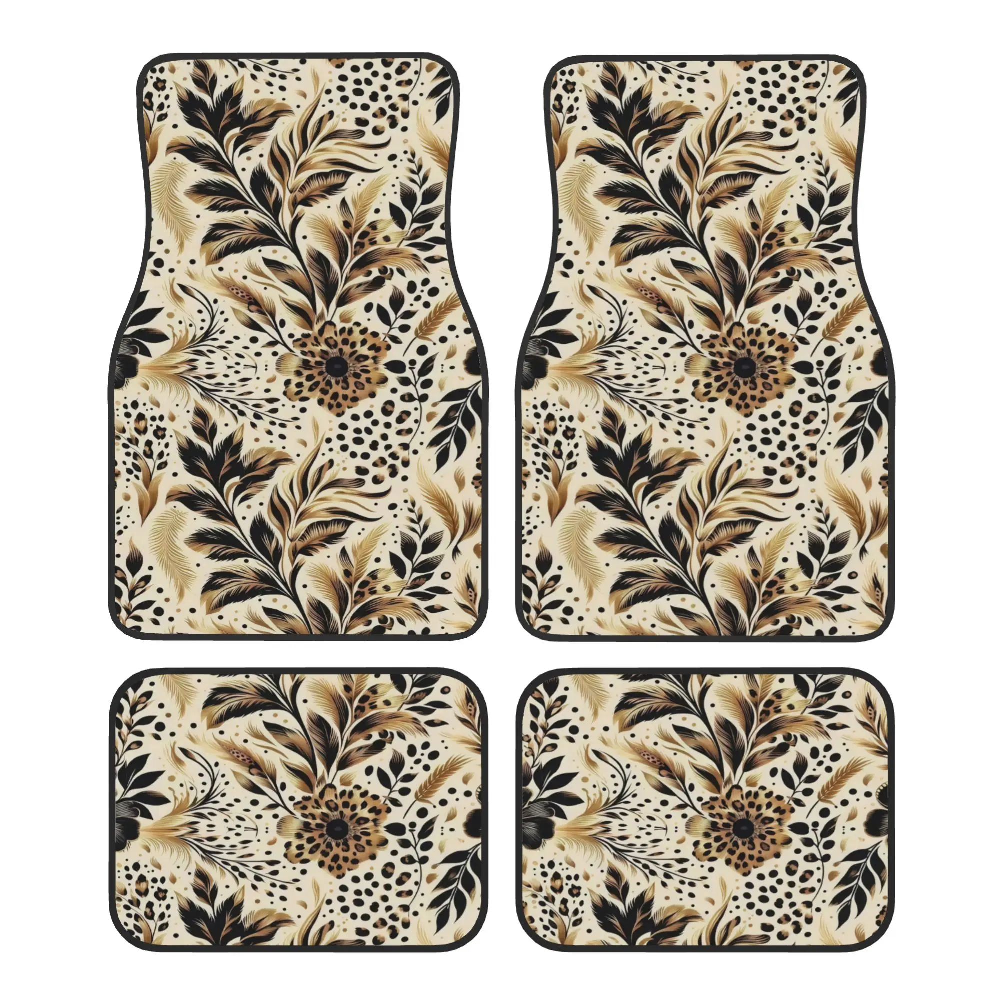 These 4pcs Car Floor Mats Feature An Exquisite Design With A Signature Bohemian Style Theme. They Are Perfectly Crafted With Per