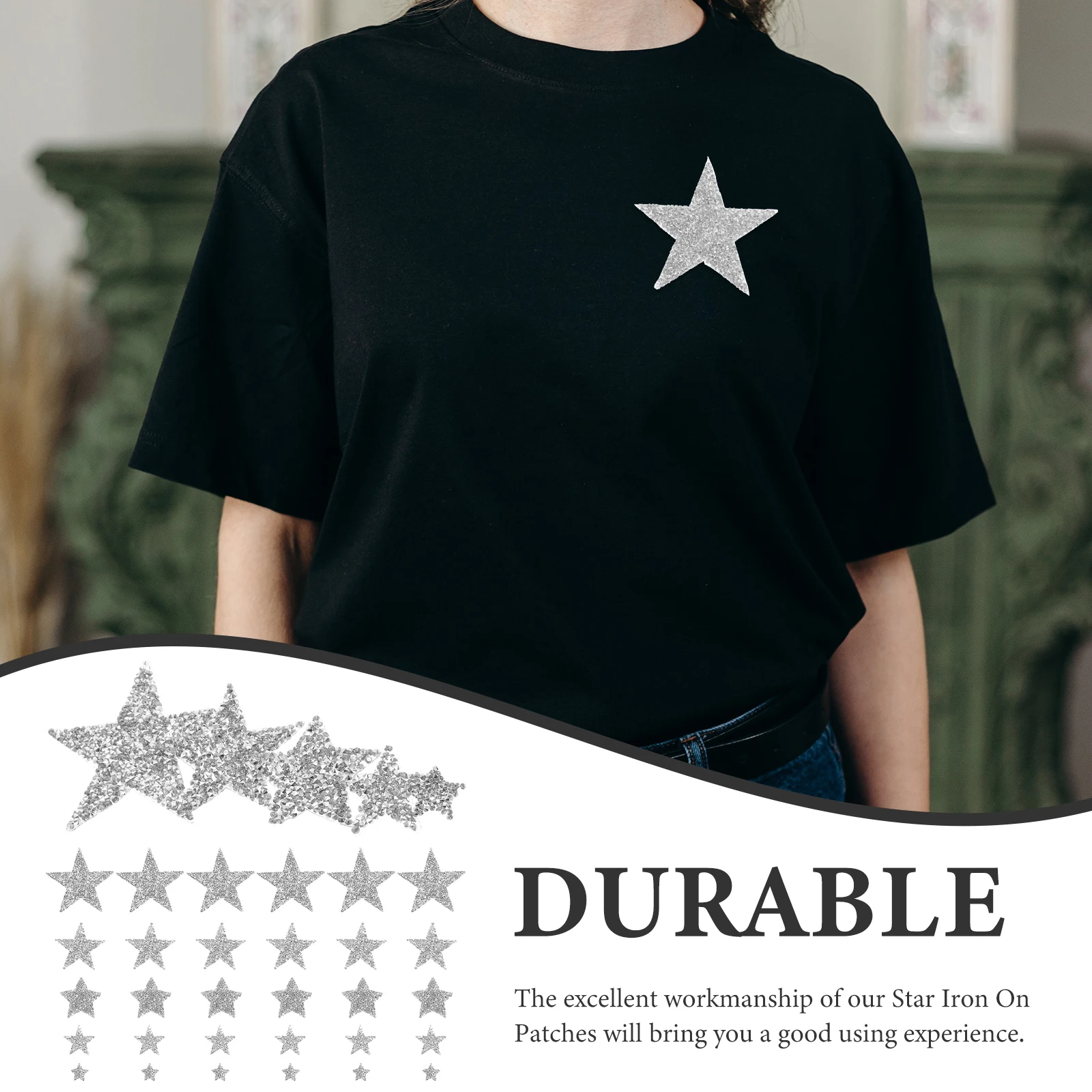 

50 шт., железные нашивки со звездами, тканевые наклейки со стразами, вышитая аппликация, одежда, ремонтные сумки «сделай сам», шапки, обувь, носки, резинка