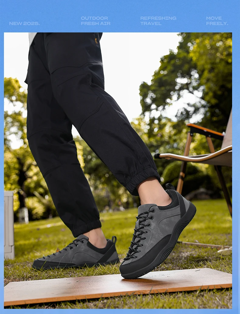 2027 Herren Damen Breiter Zehenbereich Outdoor-Wanderschuhe Große Größen Komfort Langlebig Rutschfest Lässige Trekking-Sneaker für Alle Geländearten – Detail 3