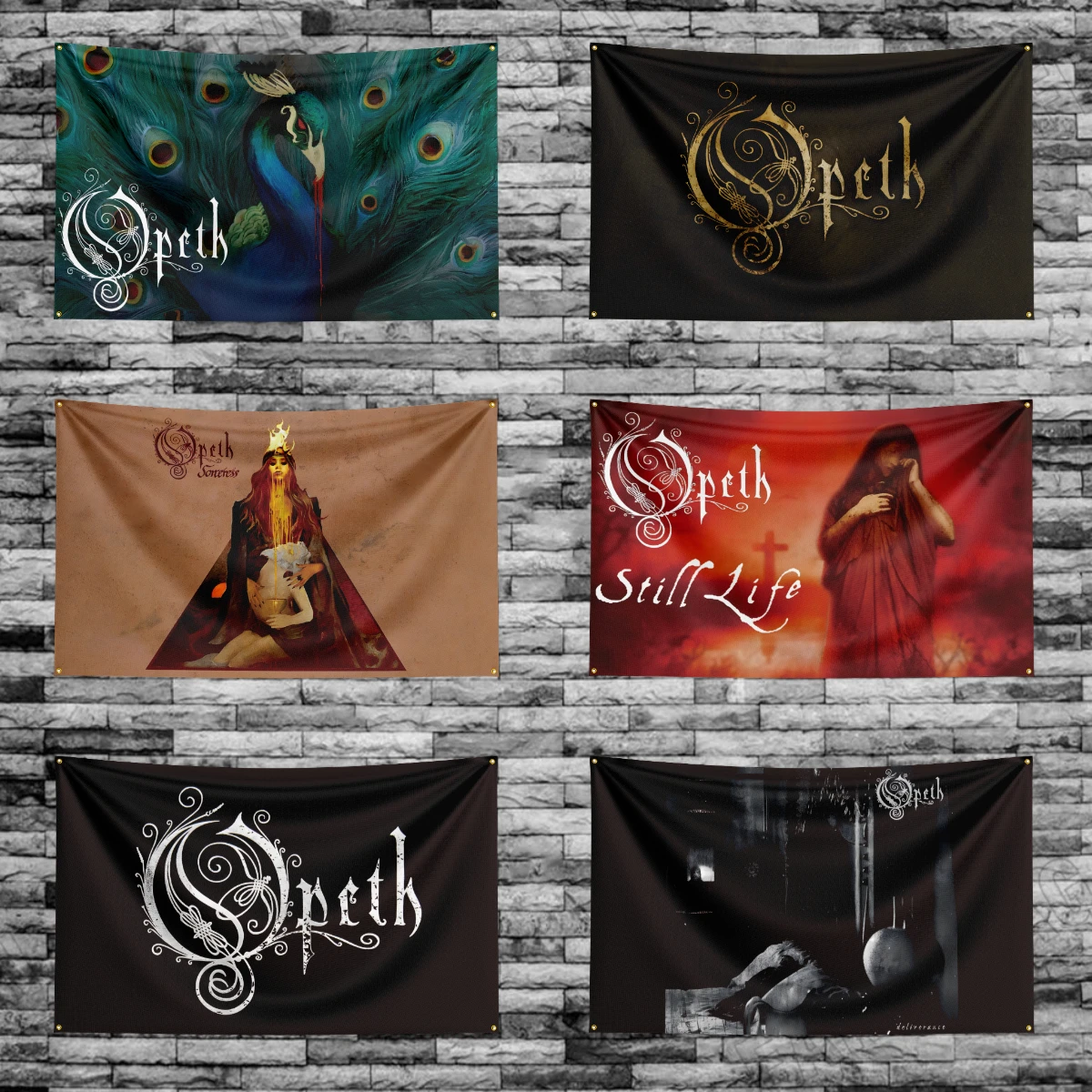 3x5 Ft o-Opeths Heavy Rock Band Flag Polyester Digital Printing Banner for Bedroom Wall Art Out Door Tapestry Decoration