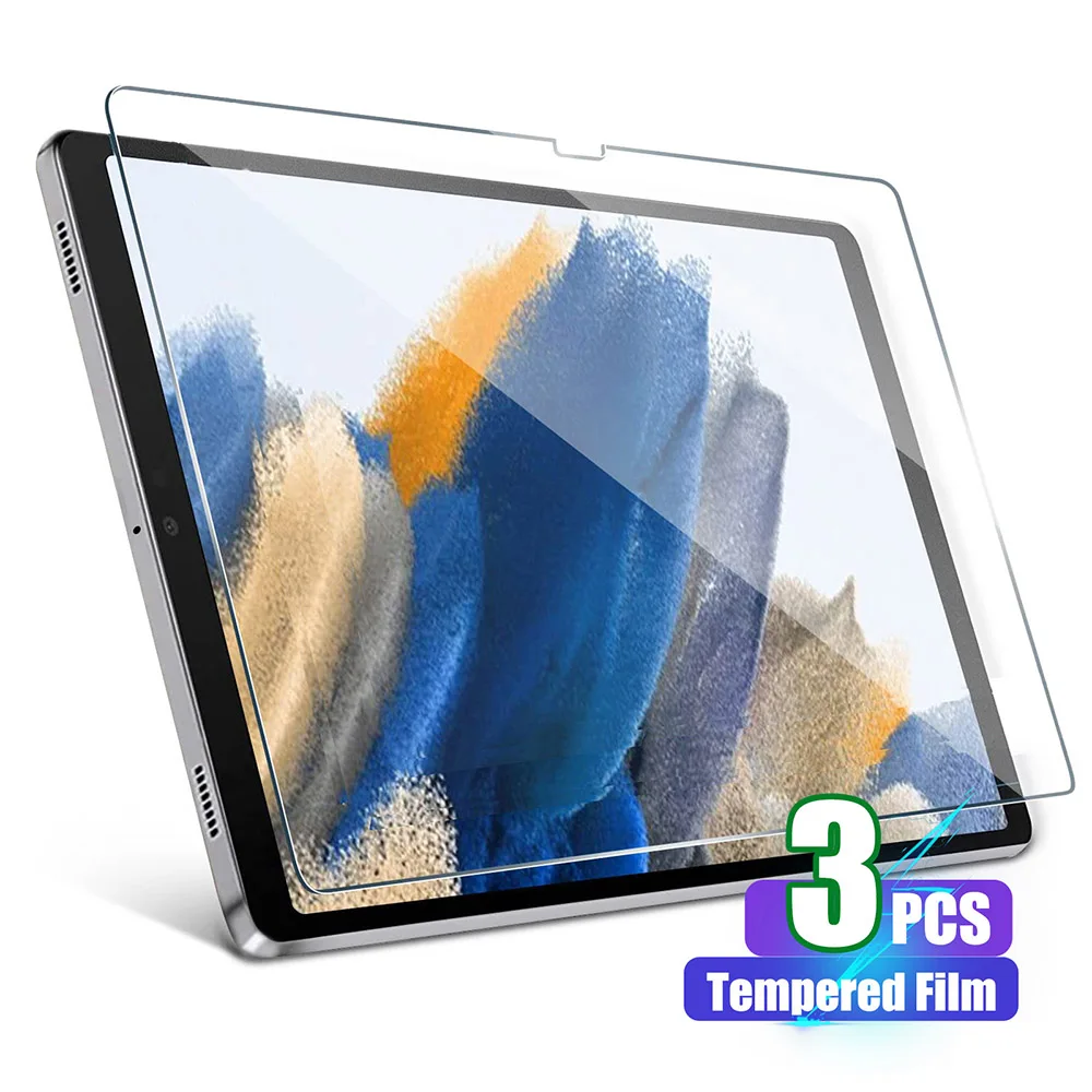 Filme protetor de tela anti-risco para tablet, vidro temperado, Samsung Galaxy Tab A8, 10.5 2021, SM-X200, SM-X205, X200, 3 Pack