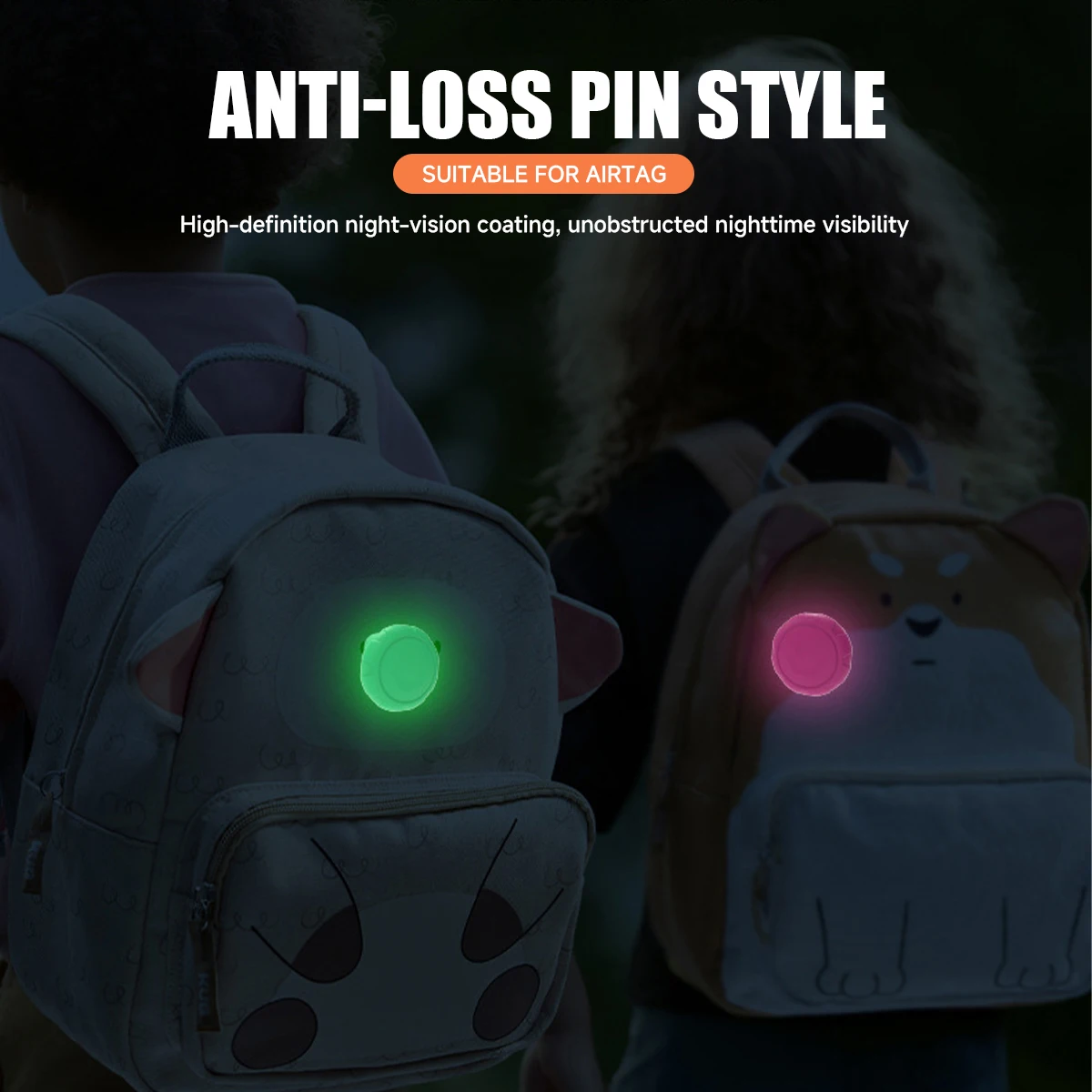 Invisible Pin Tracker Device Case Full Protection Waterproof Locator Holder Inside Silicone Protective Cover for Airtag Kids