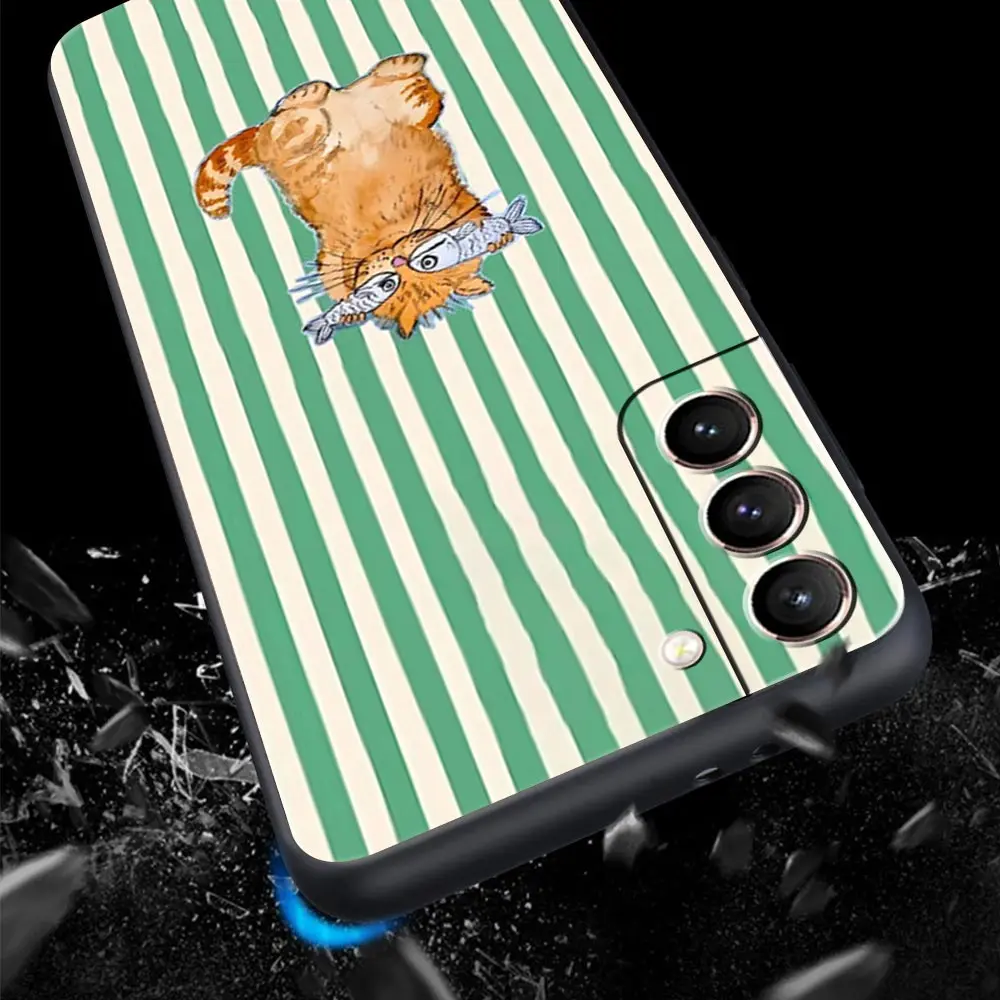 Colorful Marine Organism Striped Base Phone Case For Samsung Galaxy S26 S25 FE S24 S23 S22 S21 Ultra S20 5G S10E Plus Cover
