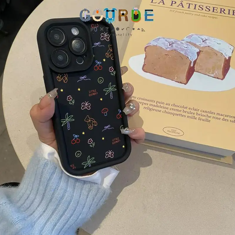 

Gourde Simple Colorful Cartoon Patterns Phone Case for Iphone 16 15 14 12 13 11 Pro Max Ip 7 8 Plus Iphon X Xs Xr Xs Max