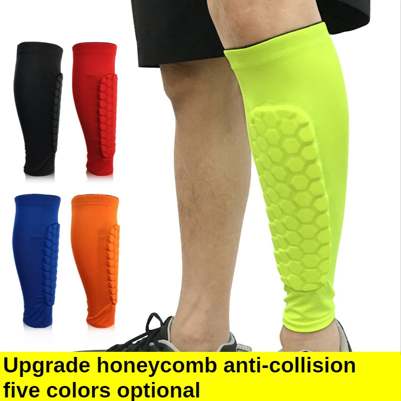 1PC Honeycomb Football Shields Soccer Shin Guard Football Legging Shin Pads Leg Sleeves Adult Support Protective Gear Canilleras