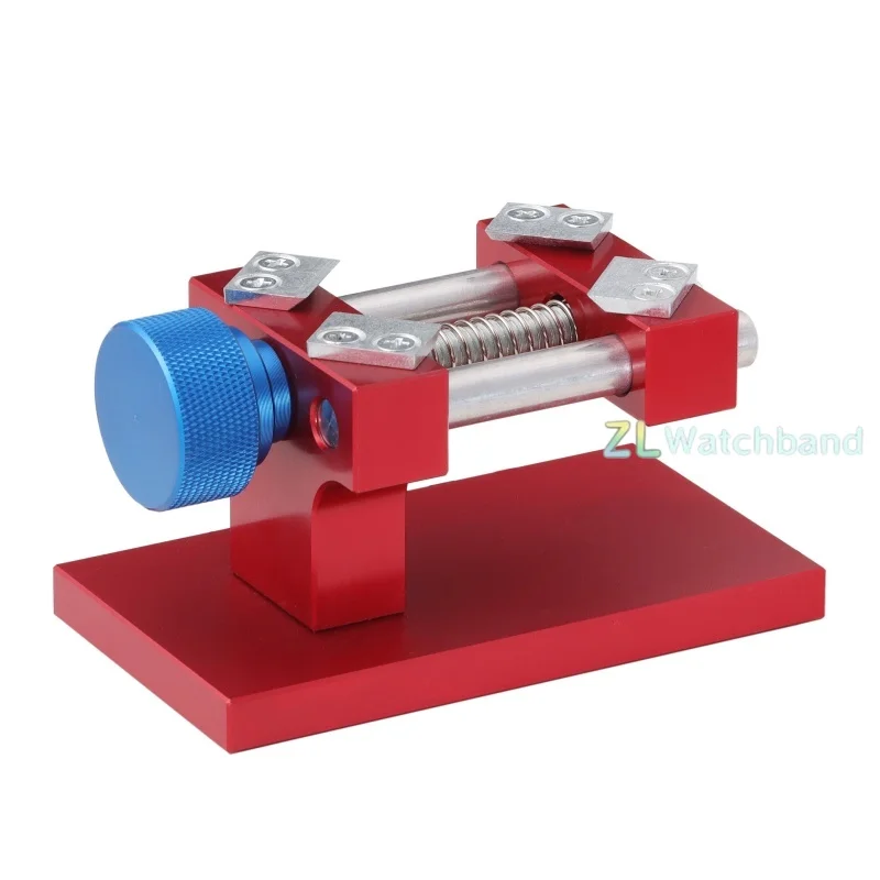 Professional Watch Bezel Opener Removal Tools Workbench Back Case Opener Tool Watch Parts Repair Tool for Watchmaker Red Silver