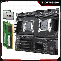 HUANANZHI X10X99-8D IPMI Dual Motherboard XEON LGA2011-3 Intel C612 DDR4 512GB Quad Channel M.2 NVMe  2.5G LAN  10 SATA