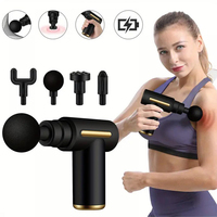 4-Head  Portable Fascia Gun Deep Tissue Massage Mini Lightweight Adjustable Speed Whole Body Massage Equipment