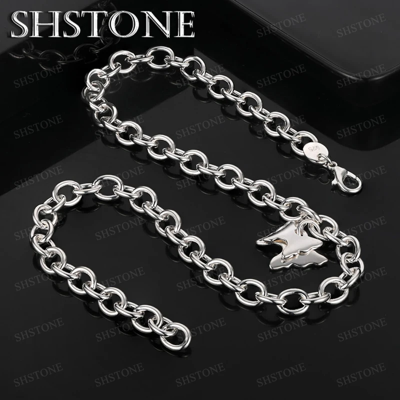

925 Sterling Silver Necklace For Women Betrothal Party Charm Fashion Jewelry Luxury Fine Butterfly Accessories Pendant