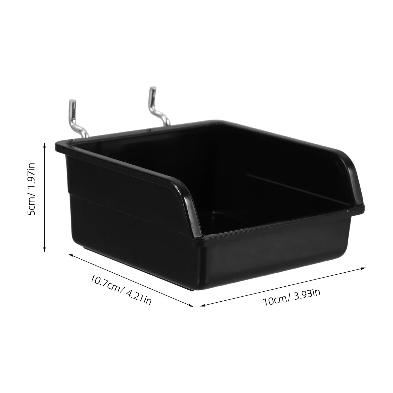 3Pcs Stackable Pegboard Storage Bin Thickened Square Hole Design Static-Free Organizer for Screws Nuts Bolts Small Parts