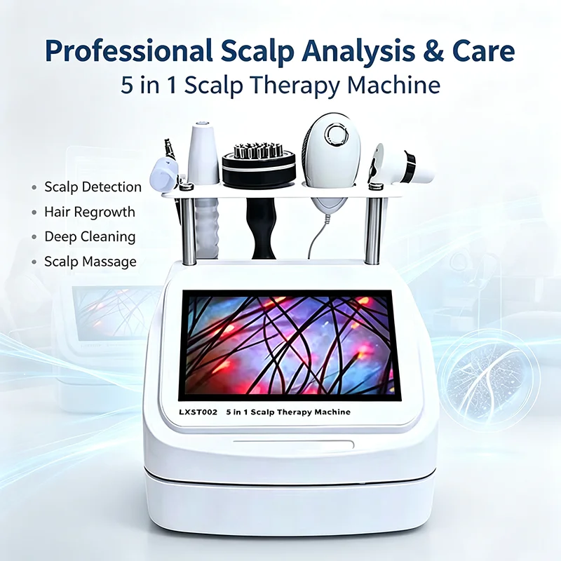5 in 1 Multi-functional High Frequency Hair Follicle Detection Scalp Treatment Machine Analysis For Hair Growth and Scalp Oil