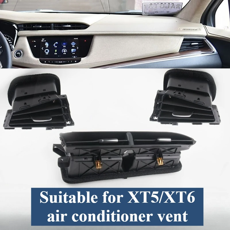 ชุดช่องระบายอากาศแอร์สำหรับรถ Cadillac XT5 และ XT6 ด้านซ้ายและขวา ตรงกลางแผงหน้าปัด อะไหล่รถยนต์