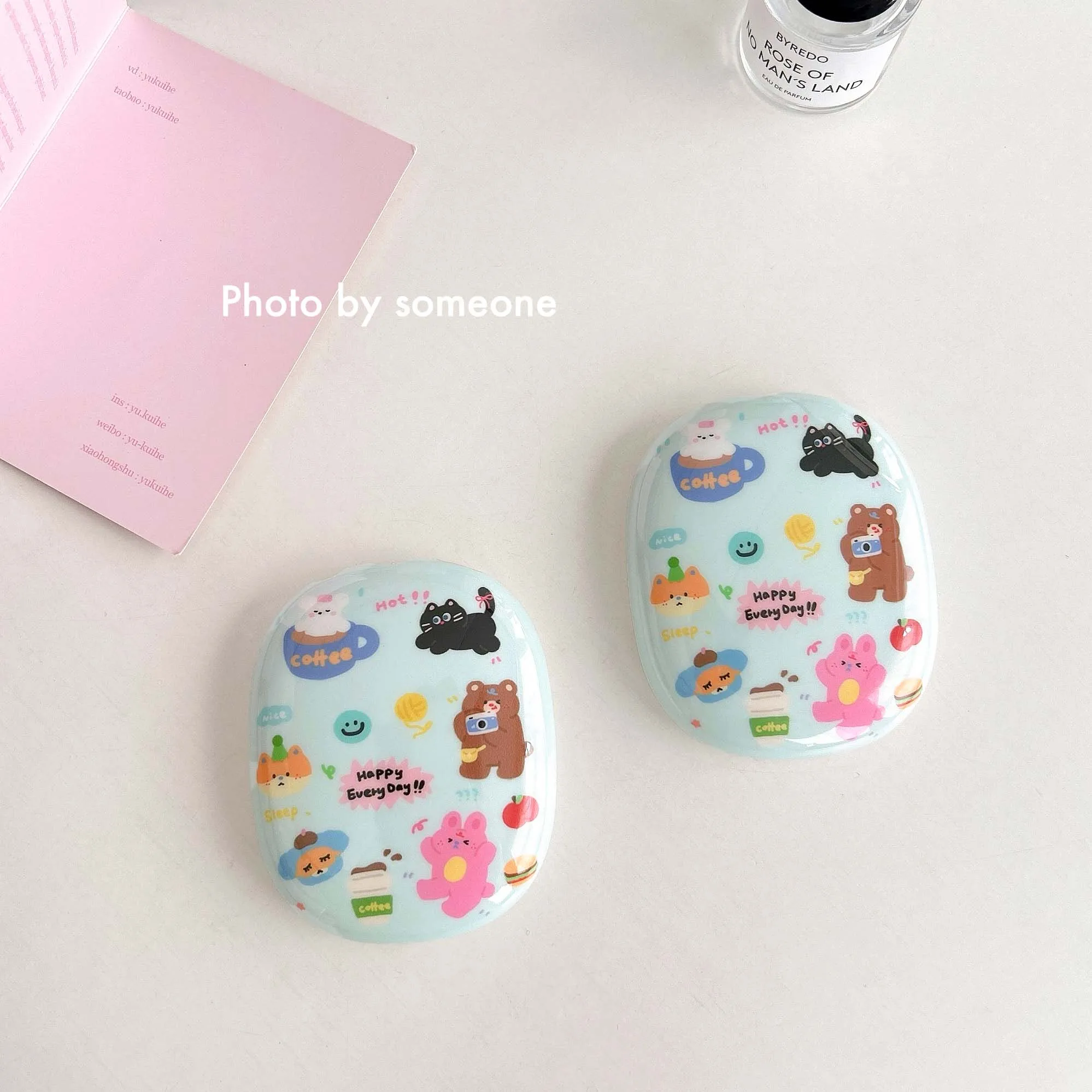 Cartoon graffiti animal cover for apple airpods max airpodmax cute dog puppy imd earphone case headphone conque headse capa