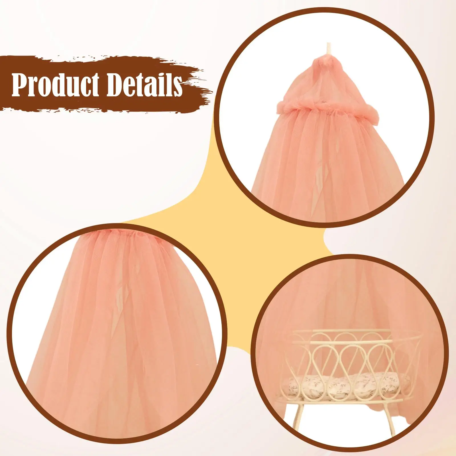 Juego de cuna y dosel a escala 1:12, muebles realistas para casa de muñecas, cama en miniatura, cama de bebé para juegos de rol, diseño de escena de vida