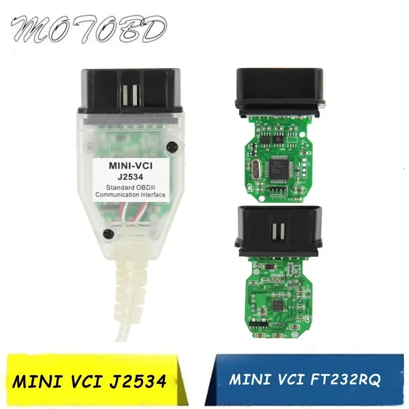 Mini Vci for TIS Techstream V18.00.008 Minivci FT232 for J2534 Auto Scanner OBD OBD2 Car Diagnostics Cable MINI-VCI Cable
