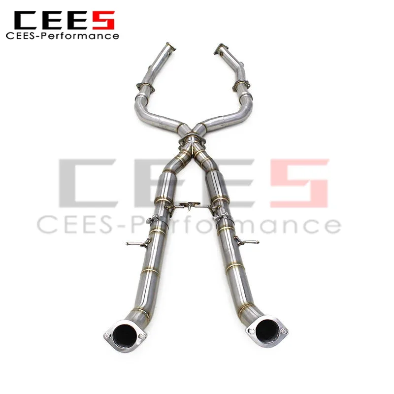 👍CEES Exhaust Midpipe for Nissan 400Z 3.0T 2021-2024 Car Exhaust System 304 Stainless Steel Exhaust Middle Pipe Front Pipe