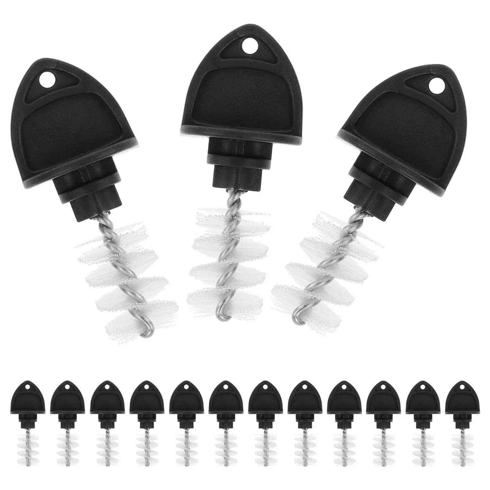 15Pcs Beer Tap Brush Set Stable Material Draft Beer Line Cleaner Non-Slip Handle Keg Faucet Cleaning Brush for Home Bar
