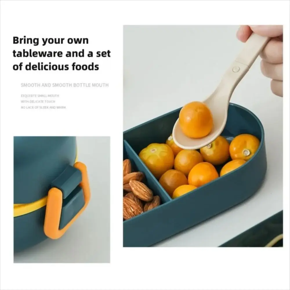 

Sealed Portable Lunch Box 3 Grids Reusable Divides Food Container Detachable Square Food Storage Crisper Tableware