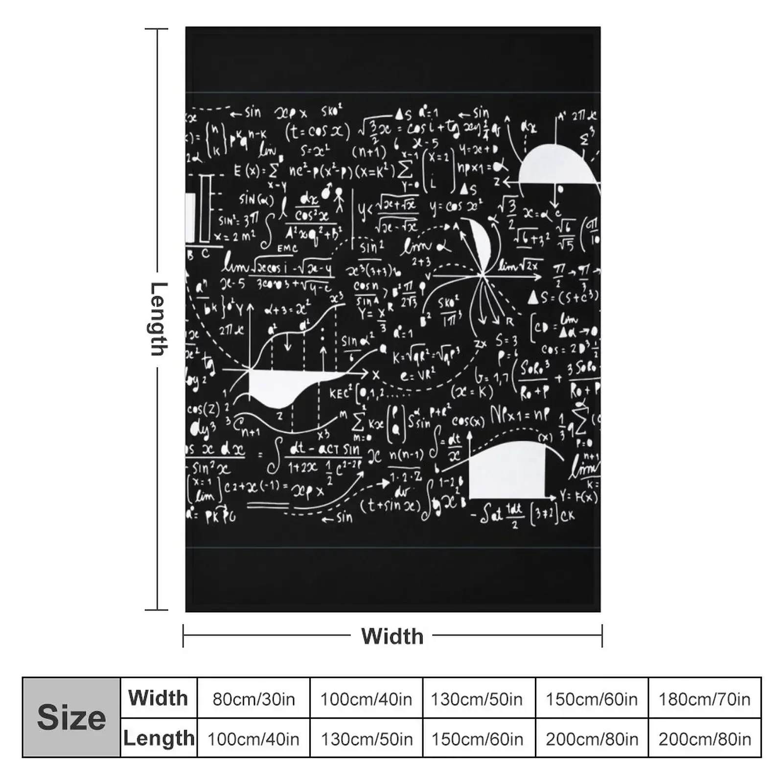 Math formulas Throw Blanket Extra Large Throw Sleeping Bag Summer Beddings Plush Luxury Beautifuls Blankets