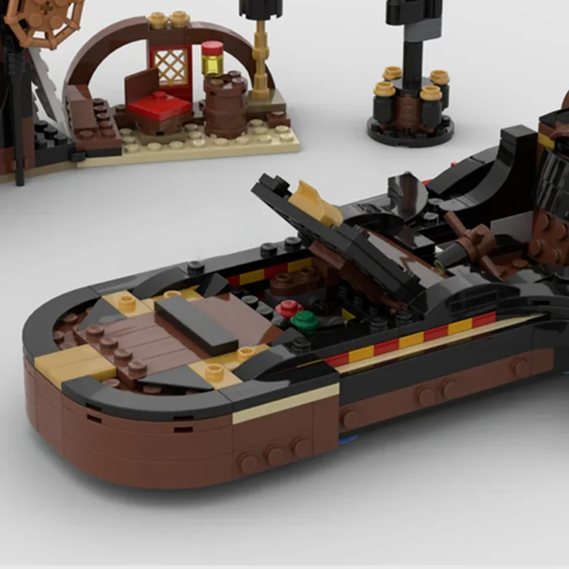 Tijolos moc técnicos modelo barco série pirata land speeder blocos de construção modulares presentes brinquedos para crianças conjuntos diy montagem