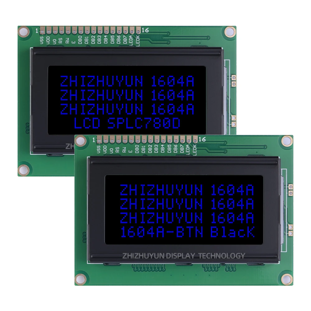 LCD1604A Character Dot Matrix LCD Screen BTN Black Film White Text 16X4 Industrial Display Screen Wholesale Of Spot Goods