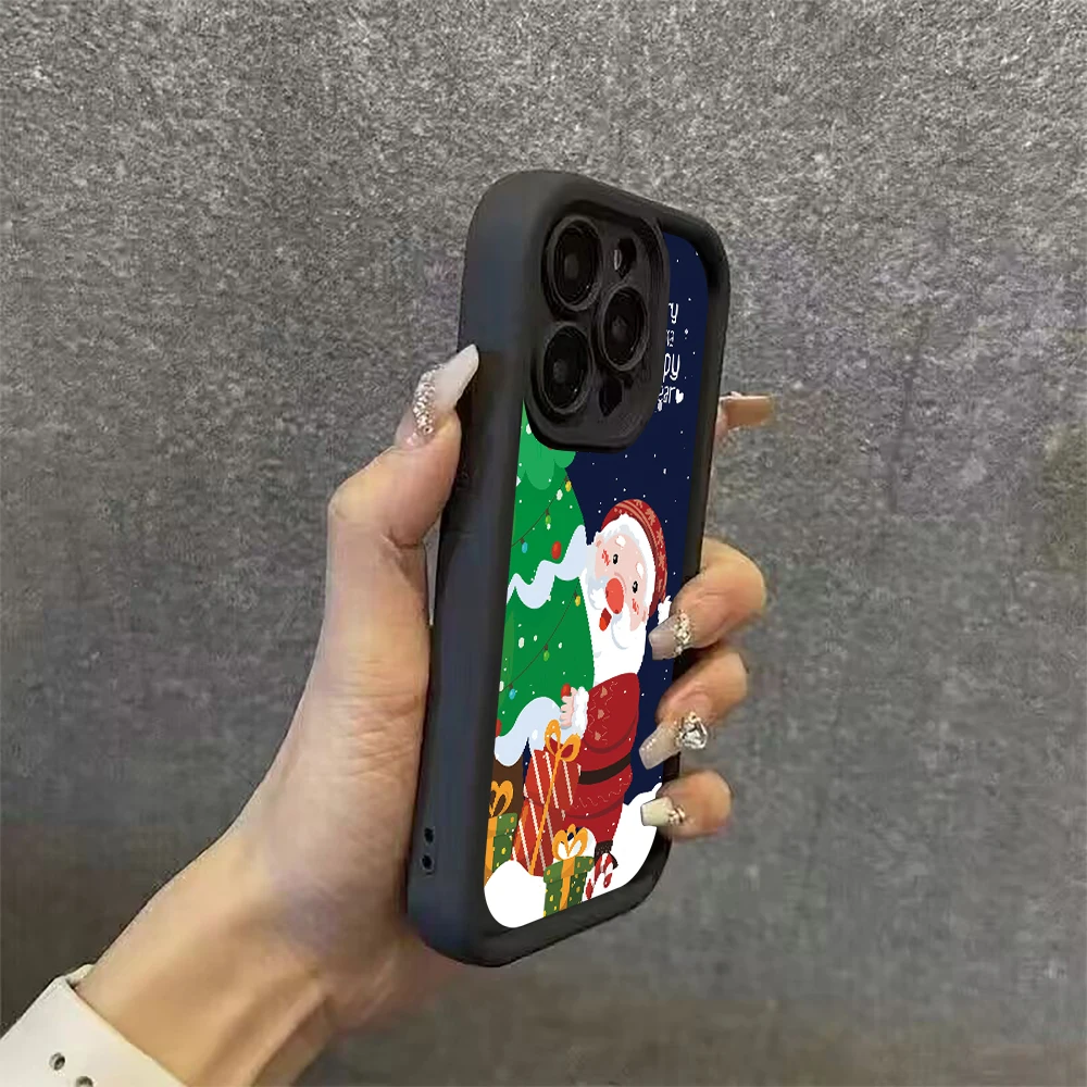 Di Natale Babbo Natale Pupazzo di Neve Cassa Del Telefono Per Realme 13 12 Pro Plus 5G 11 10 C67 C65 C61 C63 C55 C51 C35 GT 6 6T Neo 6 Copertura Morbida