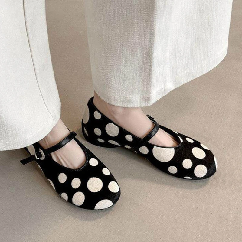 Damen Flache Schuhe Mary Jane Schuhe Modische Flache Sandalen Lässige Slipper Laufschuhe Weiche Schuhe Ballettmarke Zapatos Mujer