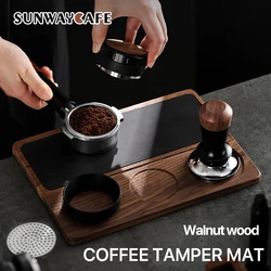 Tamping Station Wooden Coffee Portafilter Mat ABS Tamper Holder Distributor Holder Station for 51/54/58mm Coffee Accessories