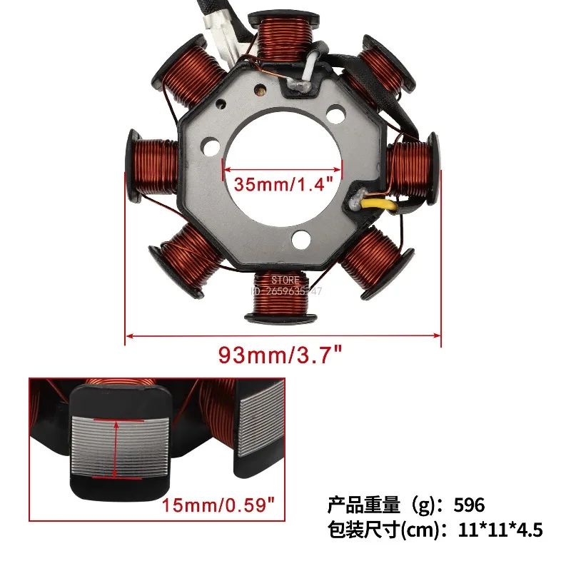Motorcycle Ignition Coil Stator for V125g Coil 8-pole All-copper V125g-8