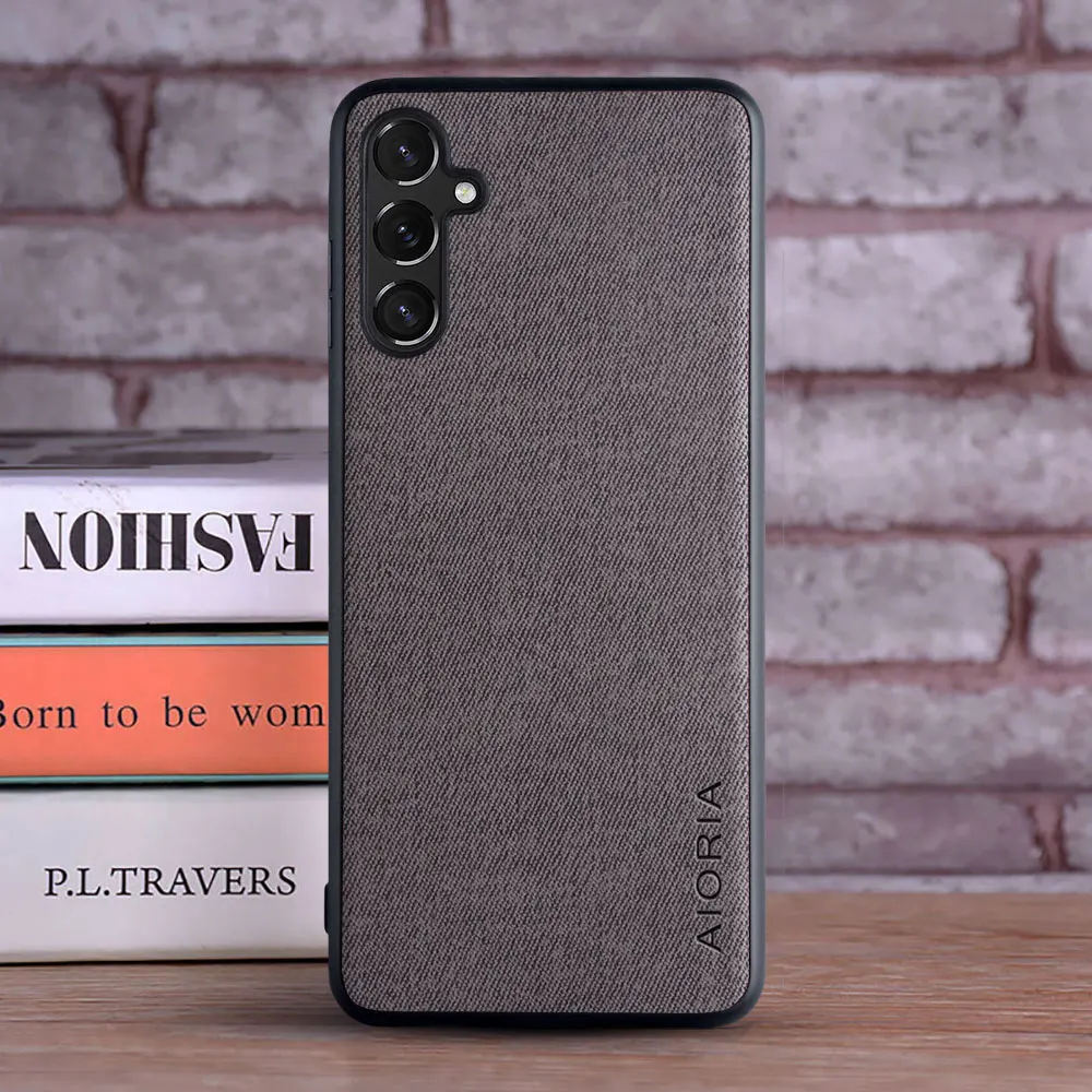 Case for Samsung Galaxy A25 Textile Leather Fashion Soft TPU Hard PC 3 in1 material for  Galaxy A25 Case funda Coqua