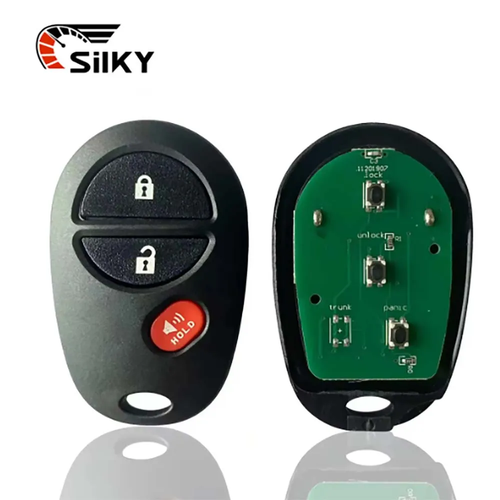 

SilKY Replacement 315MHz 3 Buttons Remote Car Key FOB For Toyota Tacoma Highlander Sequoia Sienna Tundra 2005-2014 GQ43VT20T