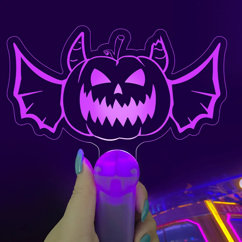 

4pcs-Personalized 7Colors Changeable OEM Cheering LightStick For Halloween