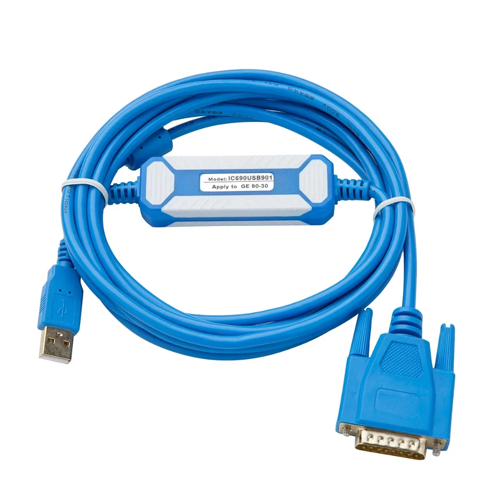 IC690USB901 ل GE 90 مايكرو GE90-70 GE90-30 سلسلة PLC كابل برجمة IC690ACC901 RS232/SNP تنزيل الكابل التسلسلي