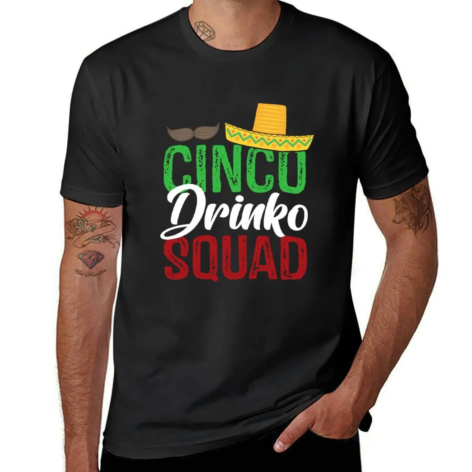 Cinco Drinko Squad Party Mexican Fiesta Funny Cinco de Mayo T-Shirt anime clothes men clothes