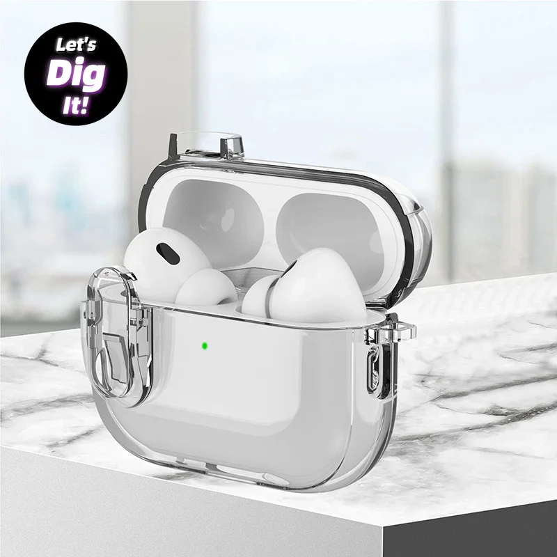 

Transparent Crystal Wireless Bluetooth Earphone Case For Airpods Pro 2 TPU Clear Switch Lock Box Cover For Airpods 4 1/2 3 2024