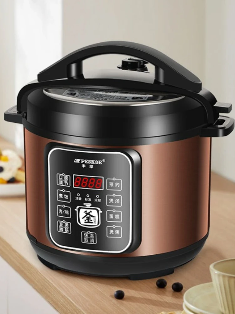 ‌ Cuiseur électrique double en acier inoxydable 6L, autocuiseur numérique multifonctionnel, cuiseur à vapeur intelligent pour riz, capacité de 5L