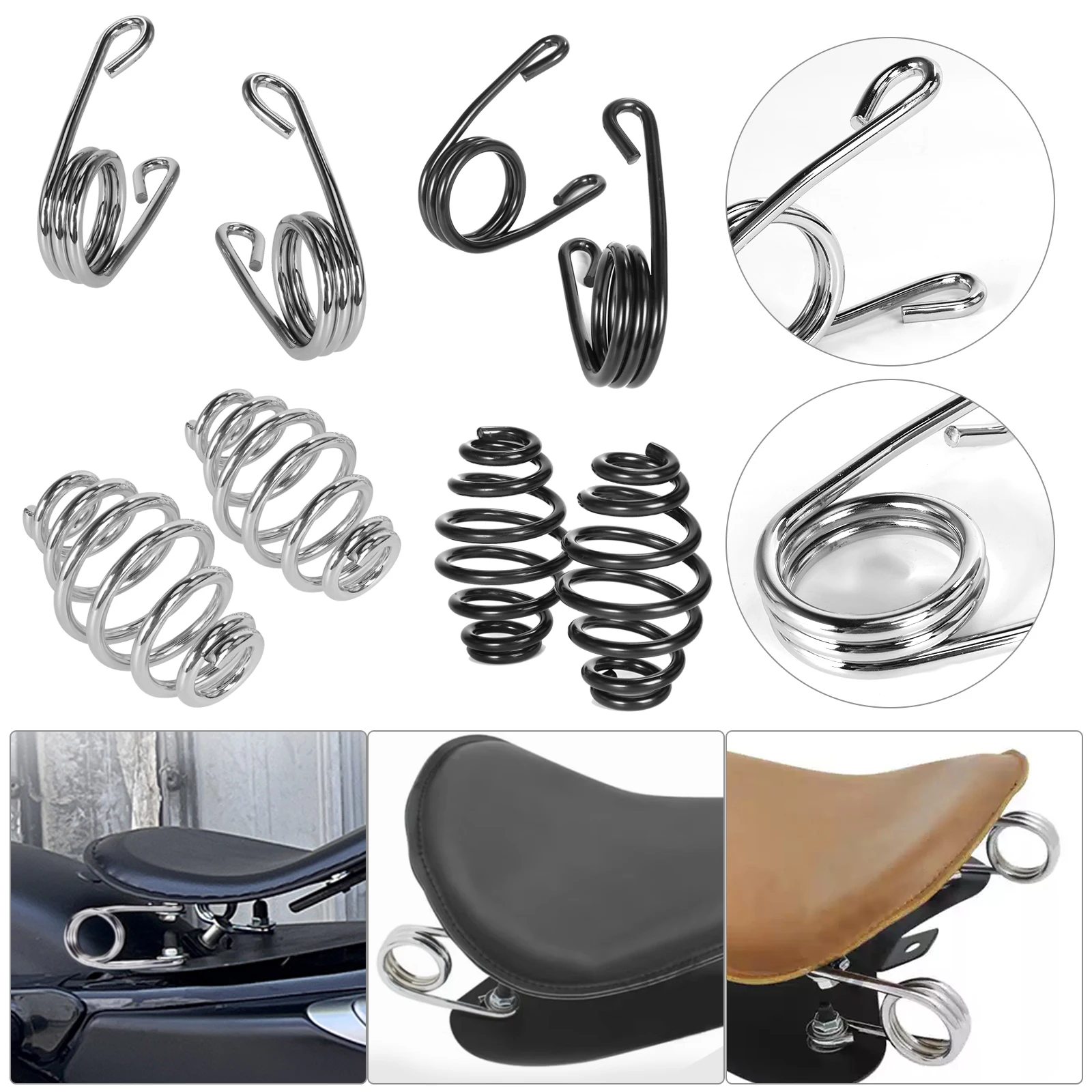 Solo Seat Saddle Seats Spring for Harley Dyna Fatboy Sportster Softail XL1200 XL883 Bobber Chopper XL 883 1200