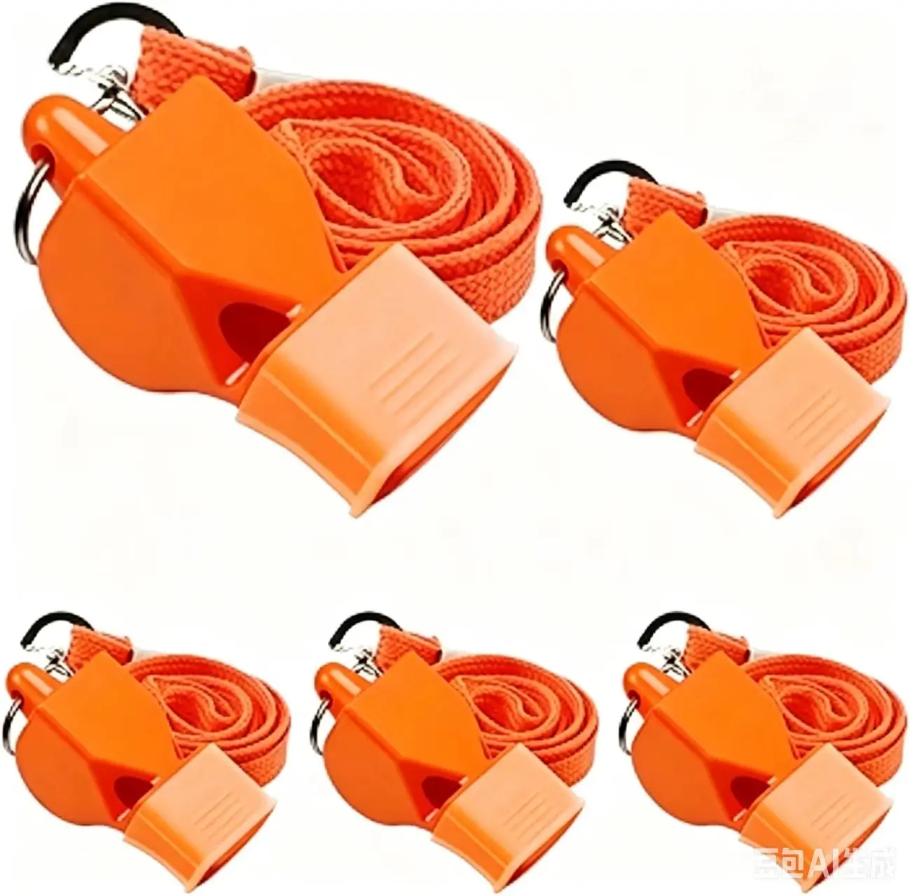 

5 Pack Pealess Referee Whistles Loud Crisp Sound with Lanyards Cushioned Mouthpiece for Coaches Referees Sports Safety