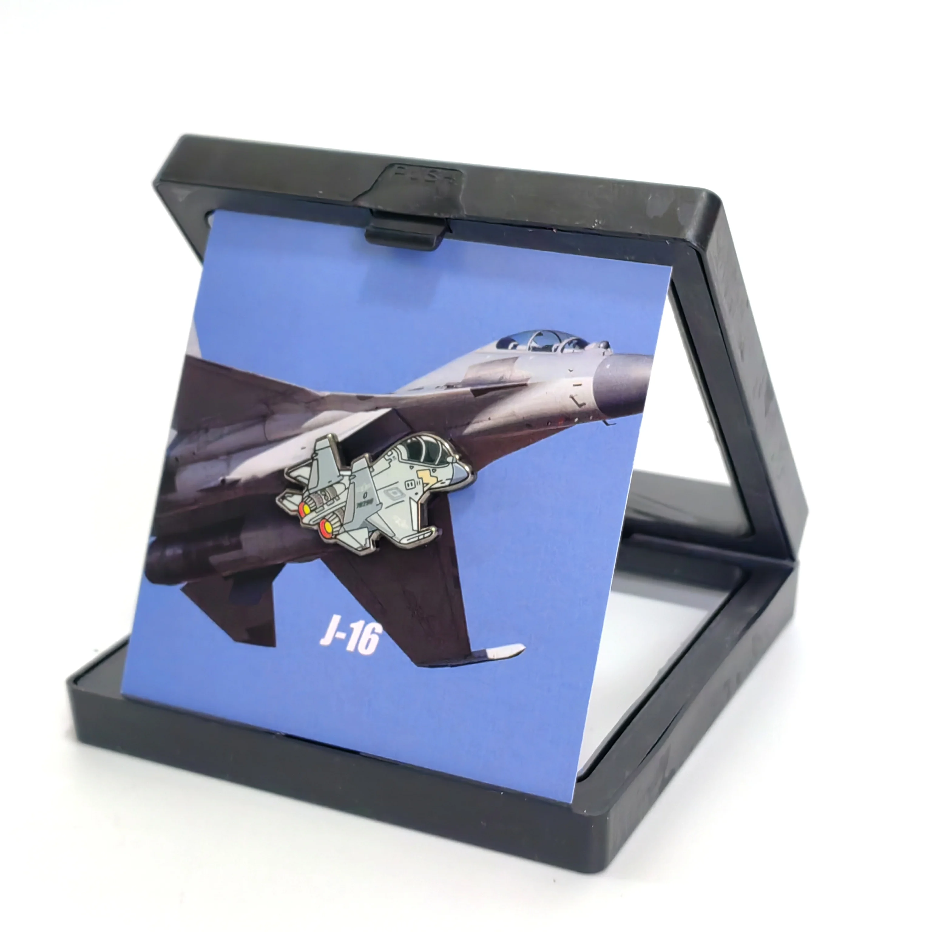 Chibi J-16 Air Show Aircraft Badge Pin - Cute Pilot Emblem for Denim Jackets, Backpacks & Hats Unique Aviation Collectible Gift