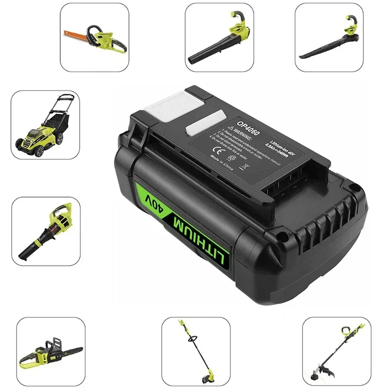 Li-ion Batterie Rechargeable Pour Ryobi 40V 6Ah OP4060 OP4050 OP4030 OP4026 RY40200 OP4040 RY40430 RY40770 RY40440 Outils