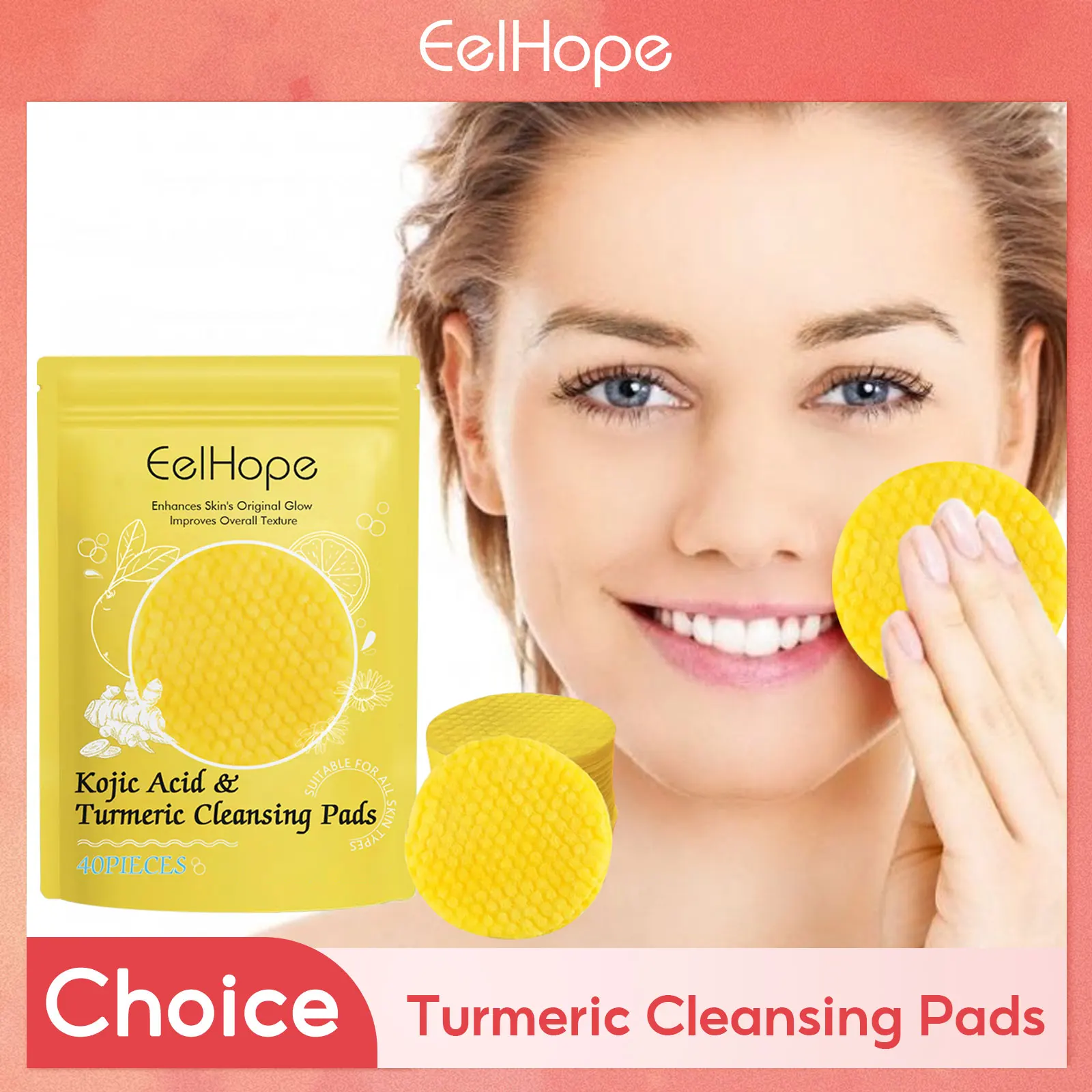 

Kojic Acid Pad Facial Exfoliating Cleansing Oil Control Pore Cleaner Brightening Remove Excess Keratin Sponge Exfoliating Pad