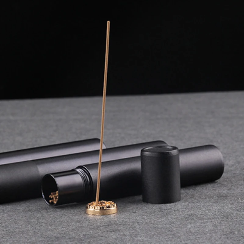 

Incense Storage Tube Portable Aluminum Alloy Incense Storage Box Can Put 10g Sandalwood Joss-stick Incense Sticks Holder