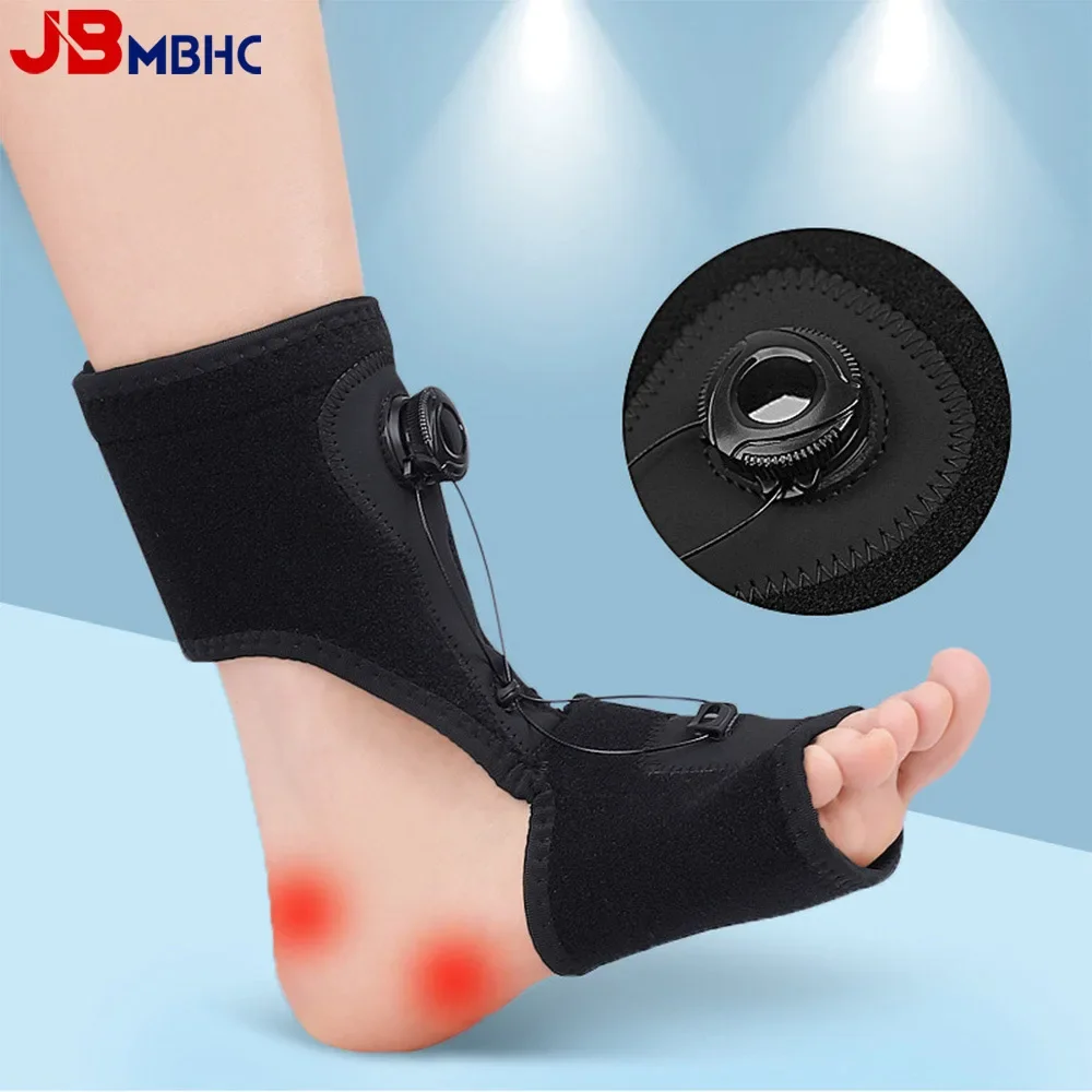 1pc Adjustable Foot Orthotic Brace Plantar Fasciitis Splint Feet Drop Orthosis Support Elastic Dorsal Splint Ankle Care Tool