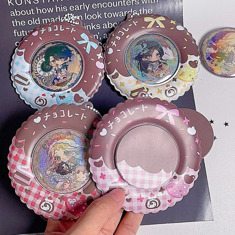 Cute Chocolate Donut Badge Cover for 58mm Badges Japanese Game Anime Tinplate Pin Storage Display Pendant for Ita Bag Backpack
