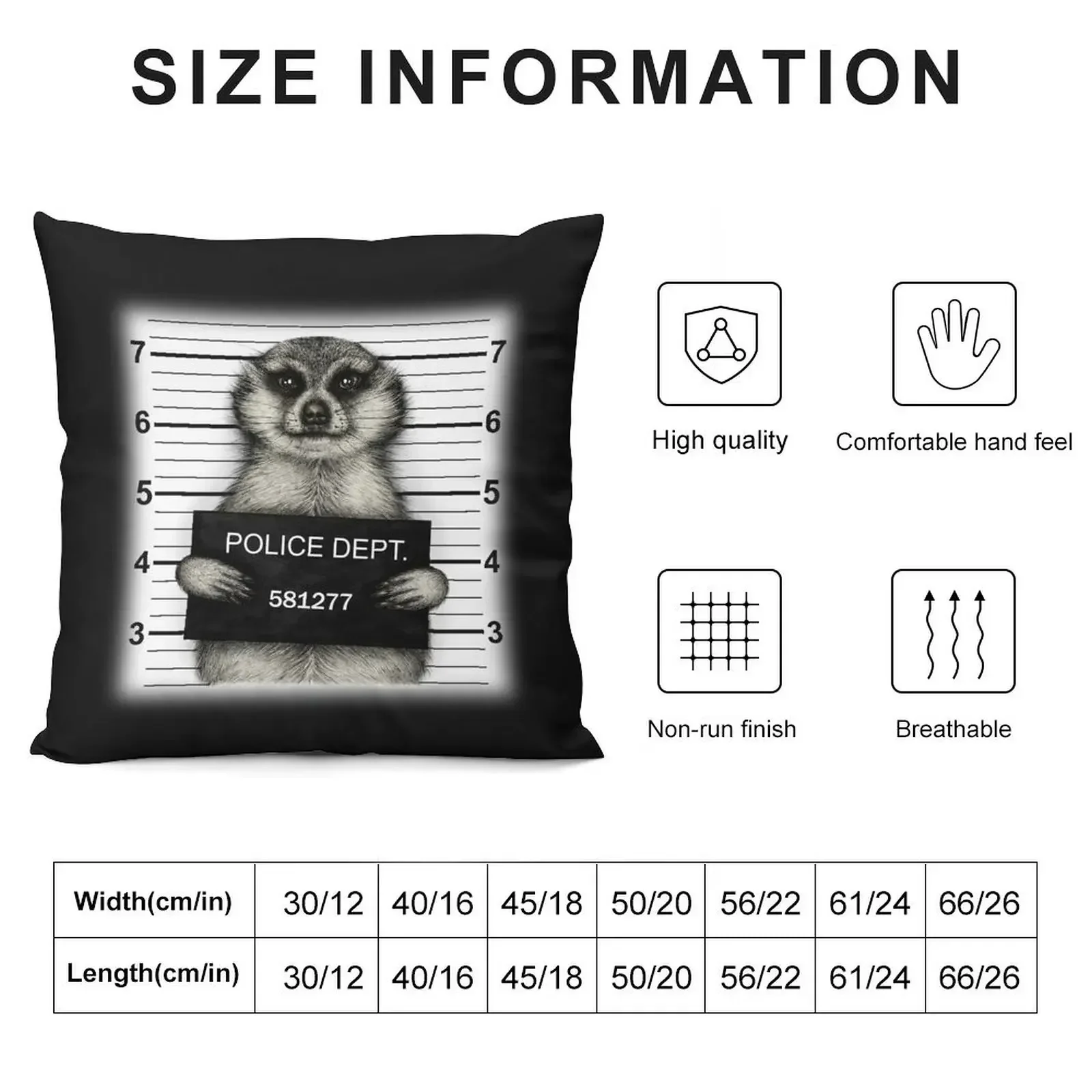 Meerkat Mugshot Throw Pillow Throw Pillow Christmas Pillow Christmas Covers Cases