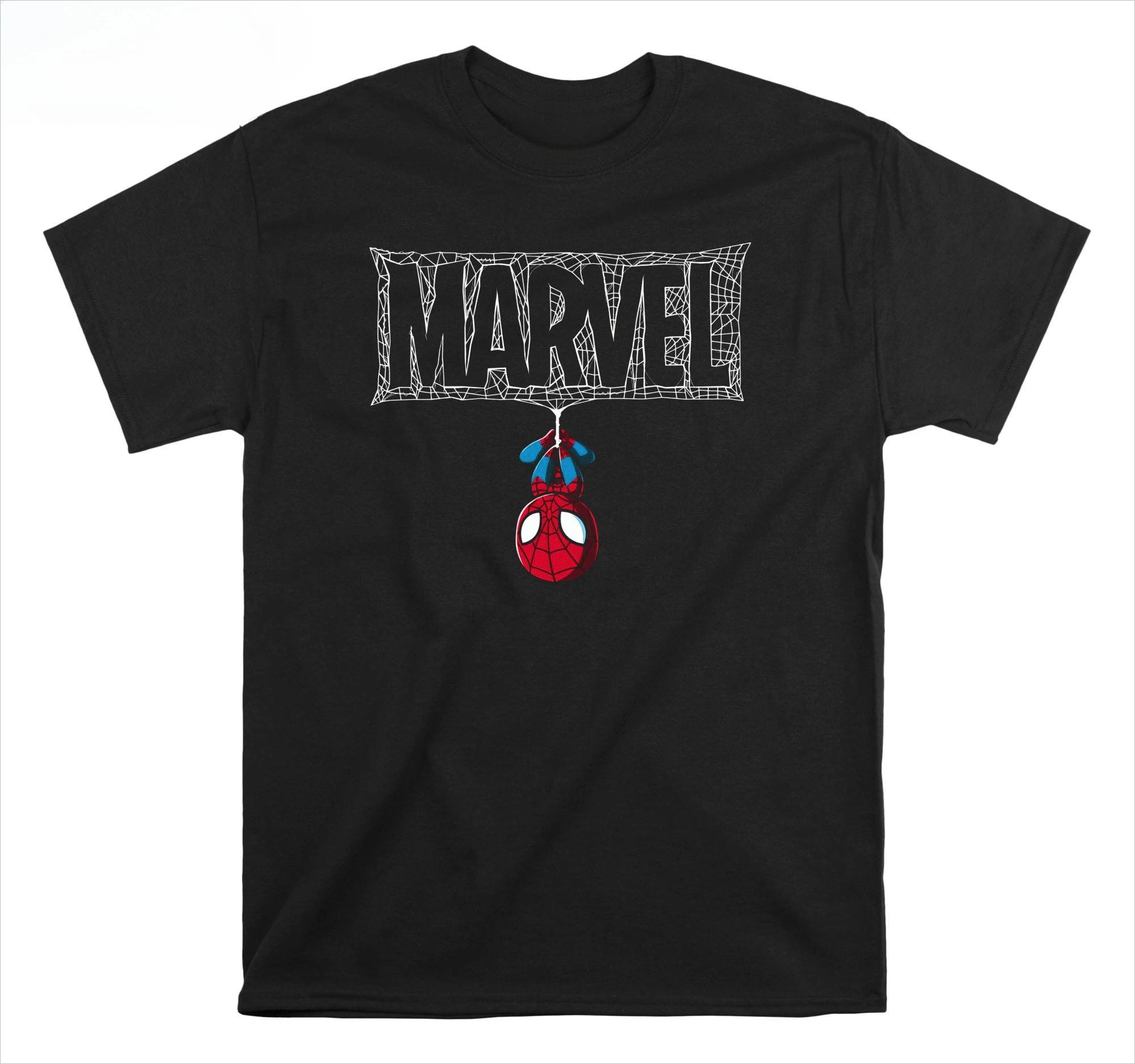 Marvel Cute Baby Spider-Man T-shirt Summer Men's and Women's Loose and Breathable T-shirt Top