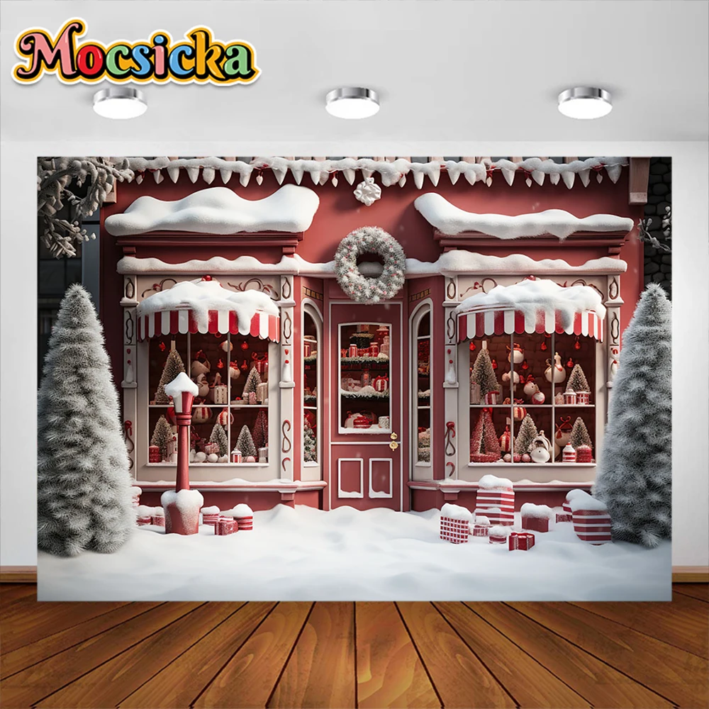 

Mocsicka Merry Christmas Photo Background Christmas Kids Portrait Photo Studio Props Family Party Photography Backdrop Studio