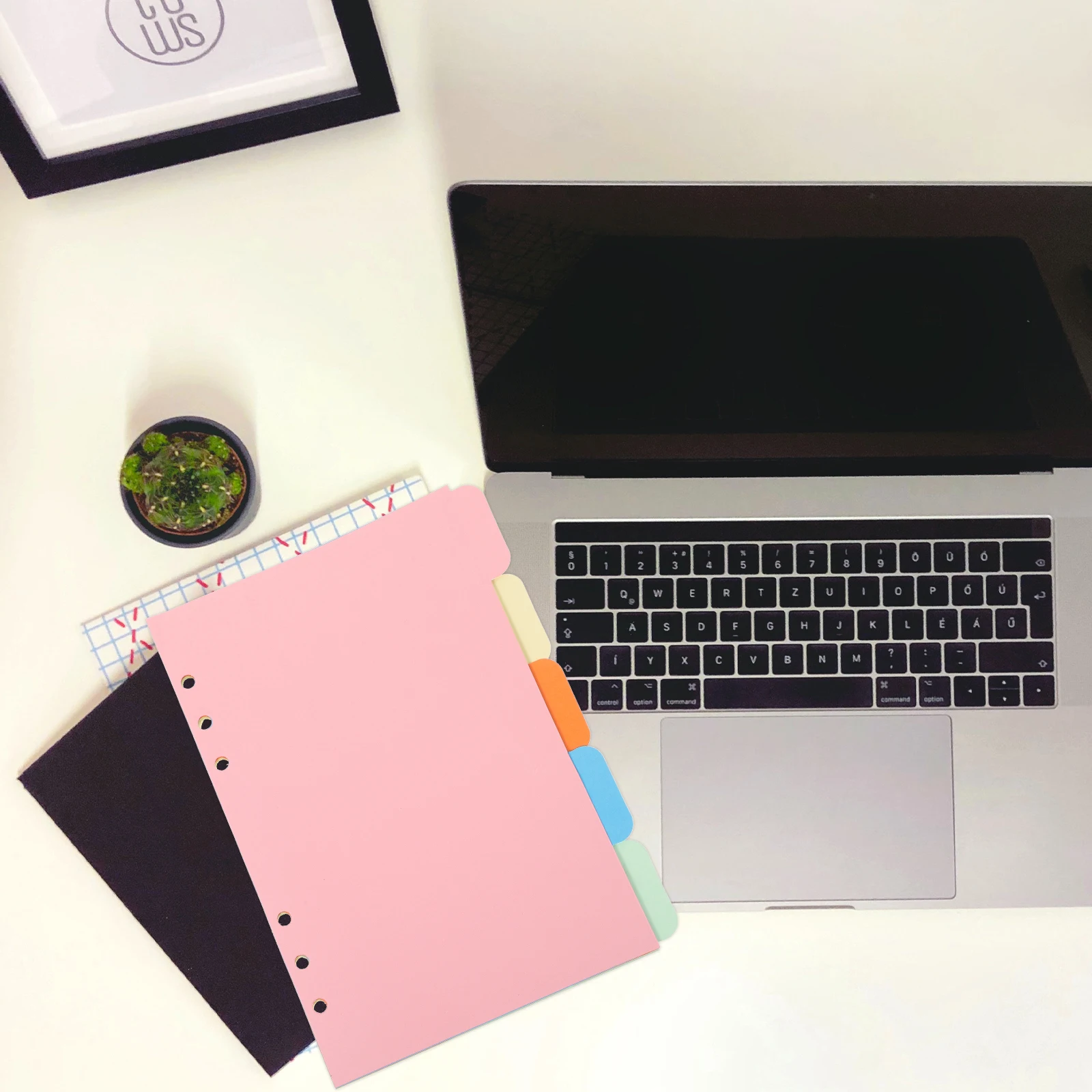 1 مجموعة A5 مؤشر ورقة تبويب فواصل 5 ألوان ل 6-حلقة الموثق المنظم تصنيف فاصل ورقة دفتر حشو صفحات مقسم