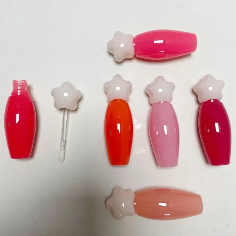 

50Pcs Empty 3ml Cute Magic Wand Sparkler Lip Gloss Container Macaron Colors Lip Gloss Tube with White Star Lid for Kids