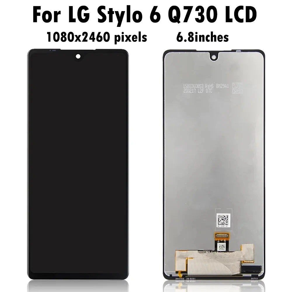 6.8 inchesTested LCD For LG K71 Display With Frame Touch Panel Screen Digitizer For LG Stylo 6 K71 Q730 LMQ730HA LM-Q730HA LCD